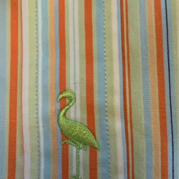Men's TaylorByrd Button-Down Shirt in Citrus Green’s, Lt Blue and Coral Size XL - Picture 7 of 8